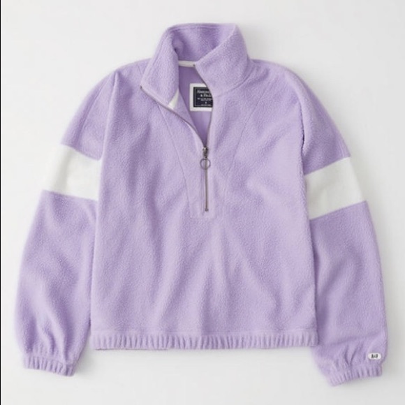 Abercrombie & Fitch Sweaters - Abercrombie small lavender half-zip sweater